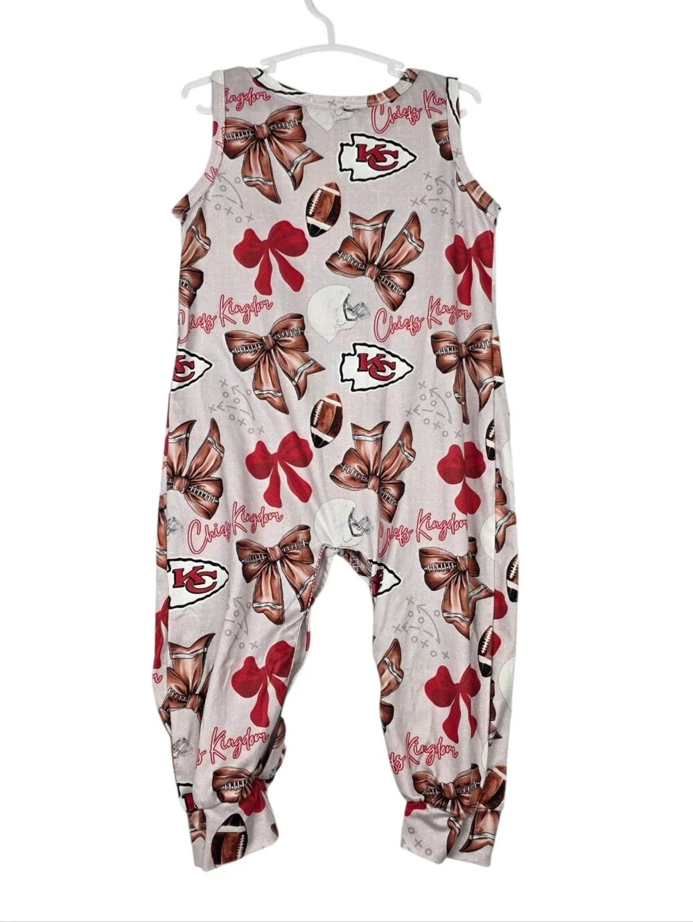 Lilly In The Valley Kansas City Chiefs Sleeveless Toddler Girl Romper Sz 2T